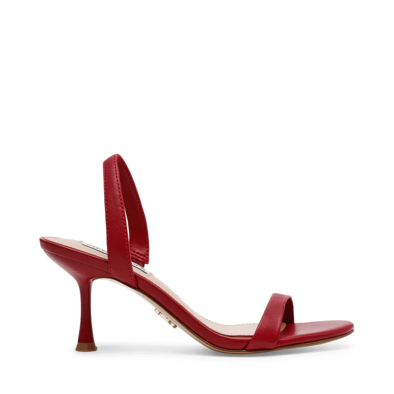Steve madden elma red leather women's sandals